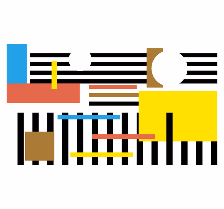 Bedroom roller blind with colorful nordic design - TenStickers