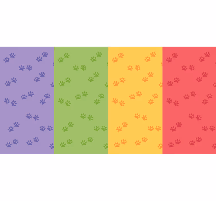 Bedroom roller blind with paw print pattern - TenStickers