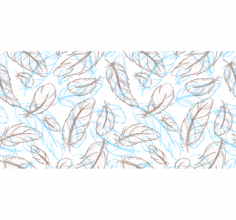 Bedroom roller blind with feather outlines - TenStickers