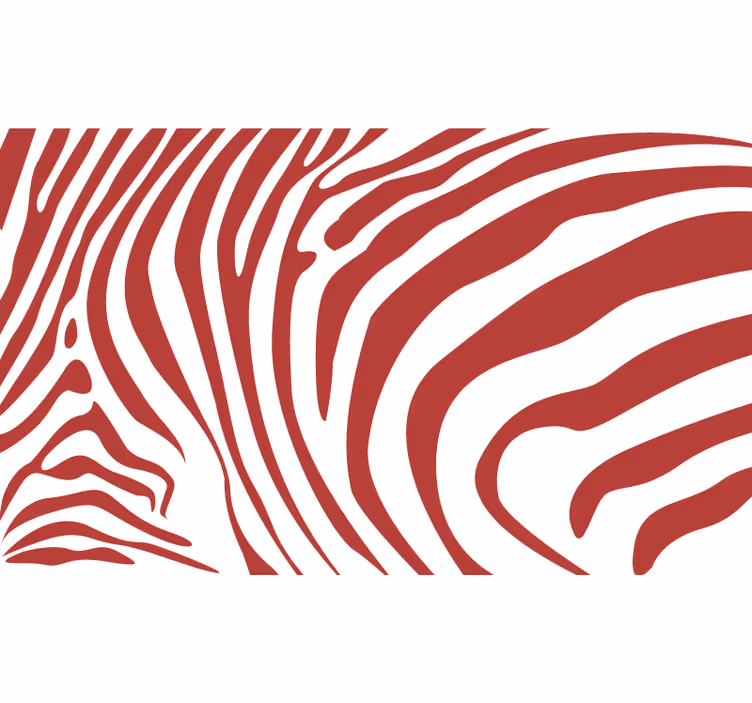 Red zebra stripes bedroom roller blind - TenStickers