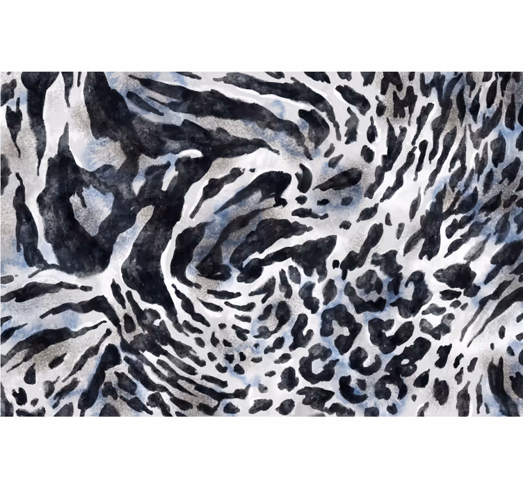 Bedroom roller blind in gray zebra watercolor - TenStickers