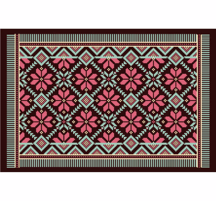 Bedroom roller blind embroidery area rug - TenStickers