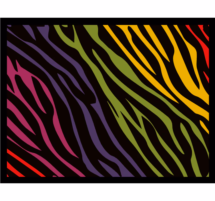 Bedroom roller blind rainbow zebra design - TenStickers