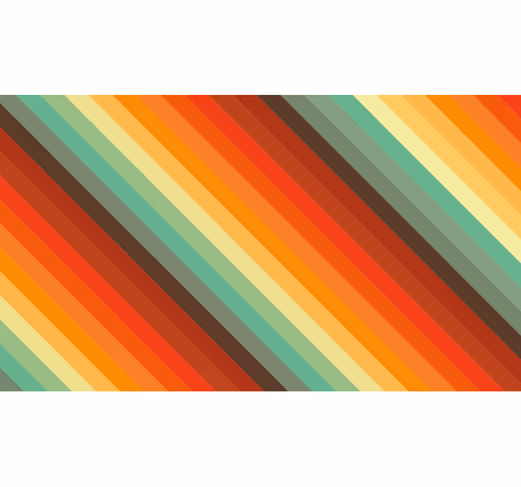 Bedroom roller blind in retro striped colors - TenStickers
