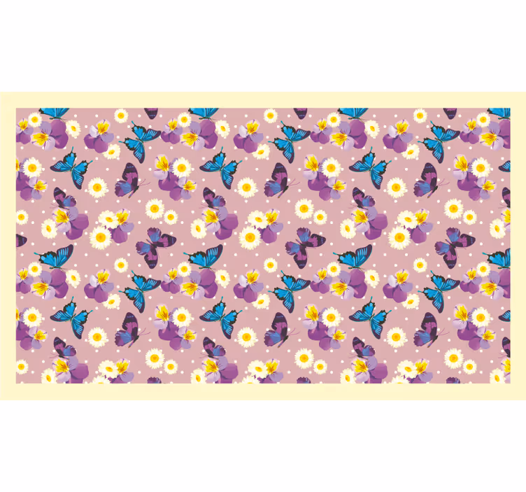 Bedroom roller blind pink polka dot butterfly - TenStickers