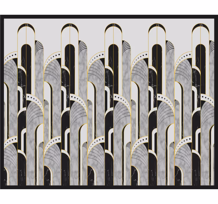 Bedroom roller blind in black gray - TenStickers