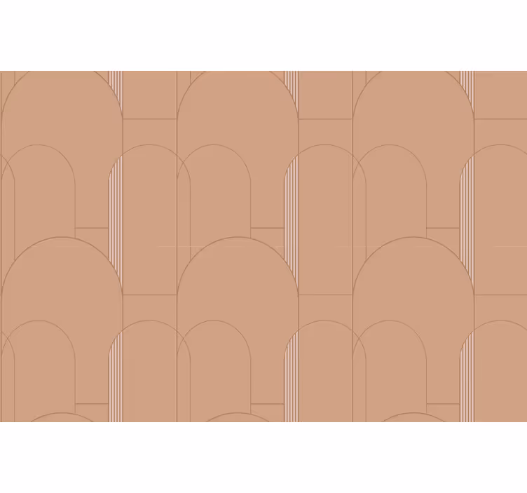 Bedroom roller blind with terracotta circular pattern - TenStickers