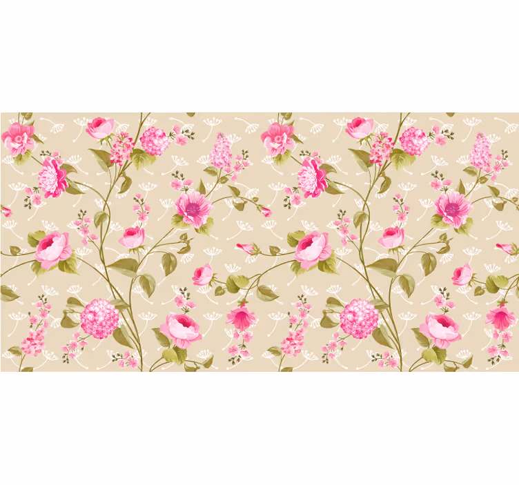 Vintage floral bedroom roller blind - TenStickers