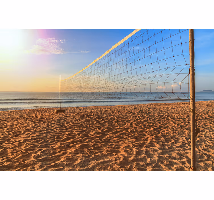 Red beach volleyball bedroom roller blind - TenStickers