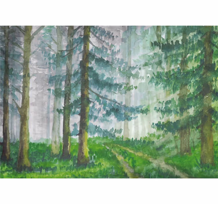 Bedroom roller blind scandinavian pine forest - TenStickers