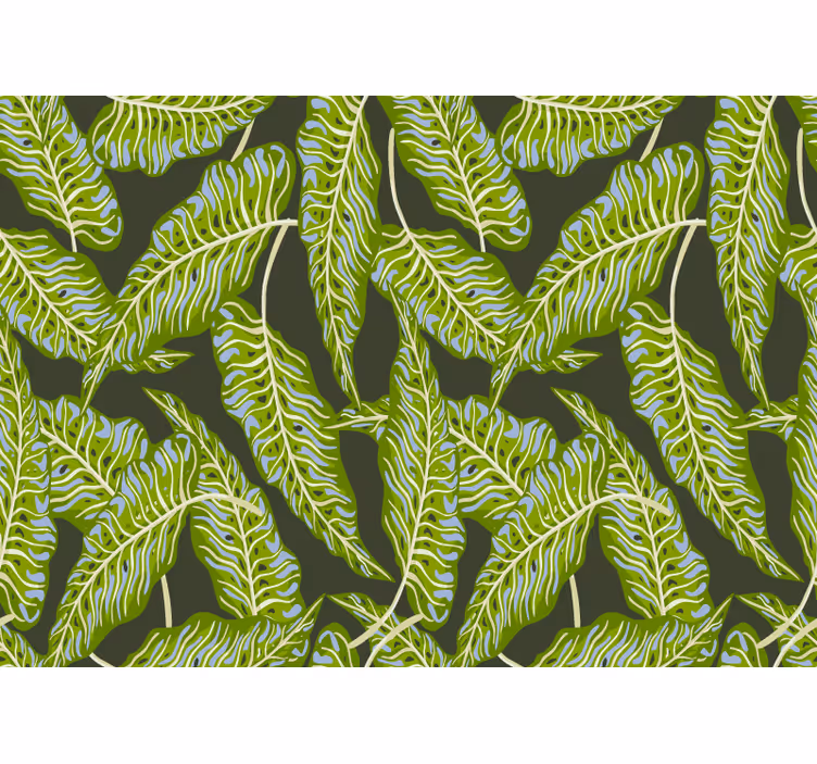 Bedroom roller blind banana leaves dark green - TenStickers
