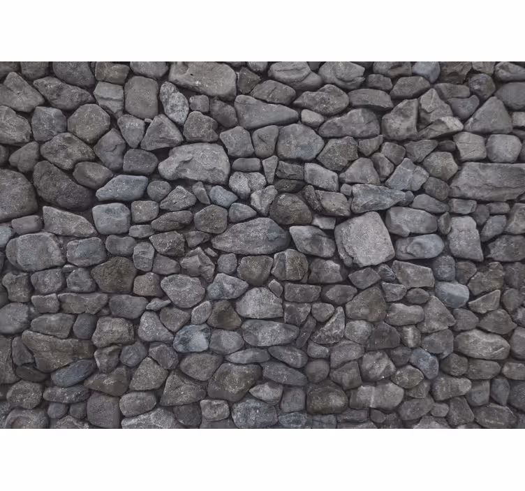 Bedroom roller blind with raw big boulder design - TenStickers