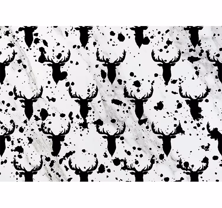 Bedroom roller blind scandinavian deer head design - TenStickers