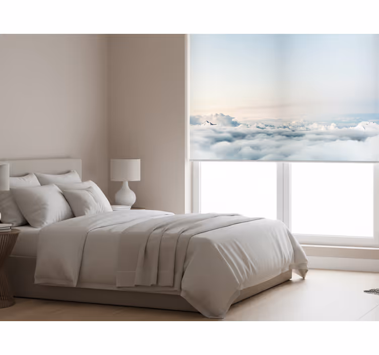 Bedroom roller blind with a stunning sky and sea view - TenStickers