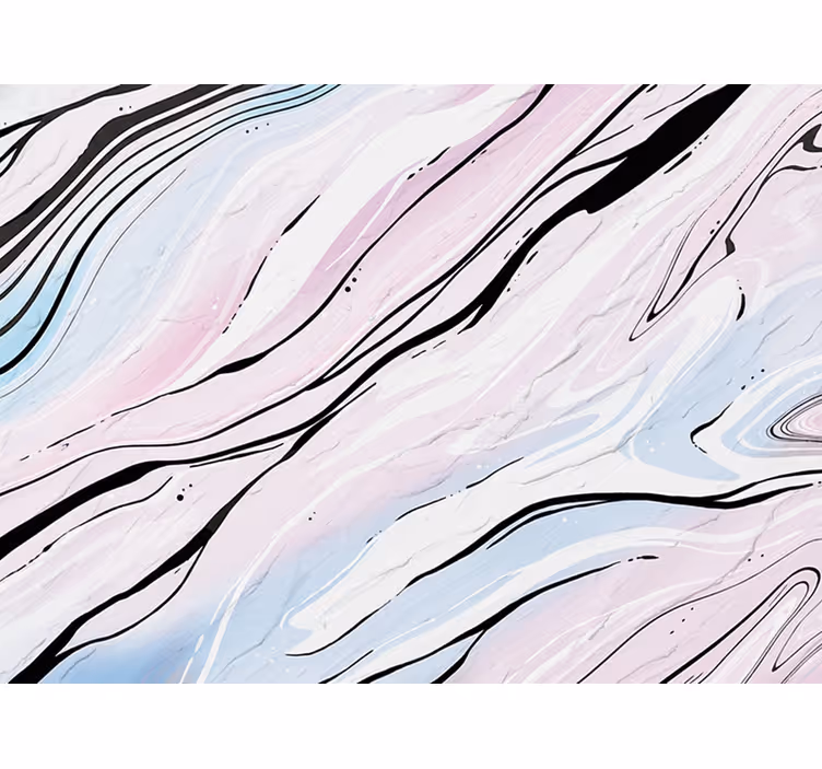 Bedroom roller blind in pink black abstract marble - TenStickers