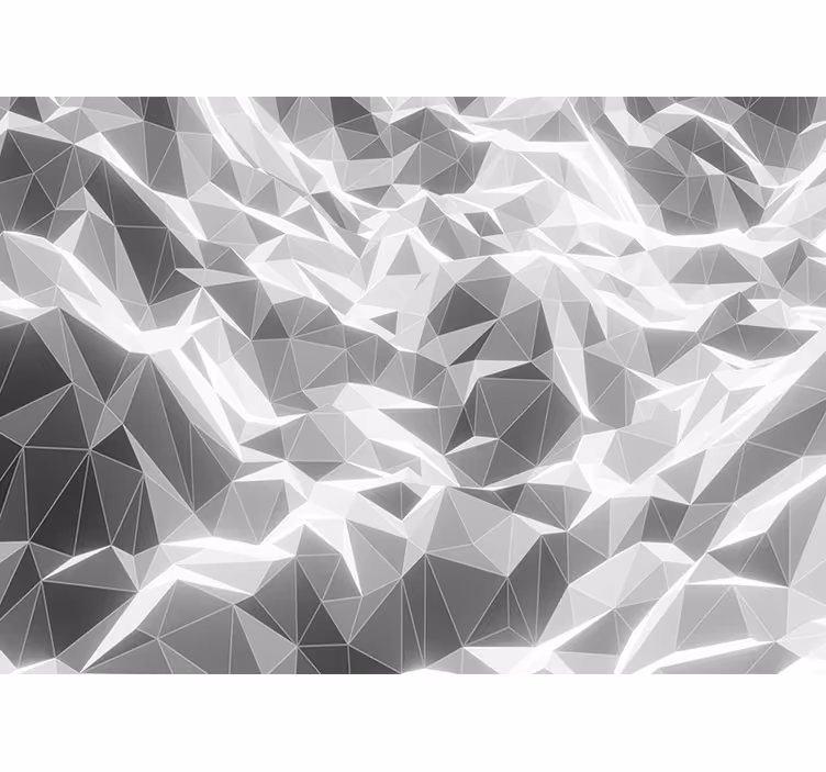 White roller blind with gray geometric mountain pattern - TenStickers