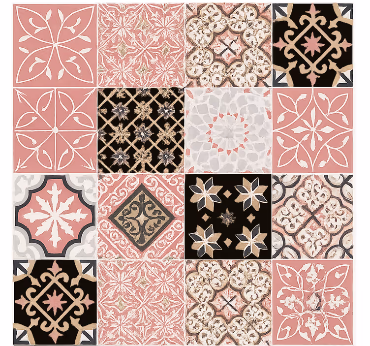 Pink cement living room roller blind - TenStickers