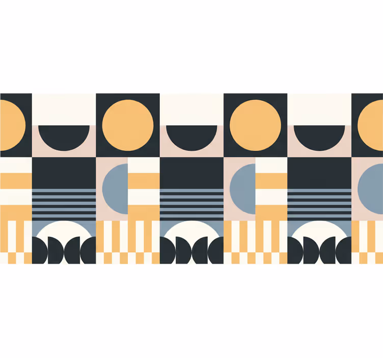Living room roller blind abstract modern design - TenStickers
