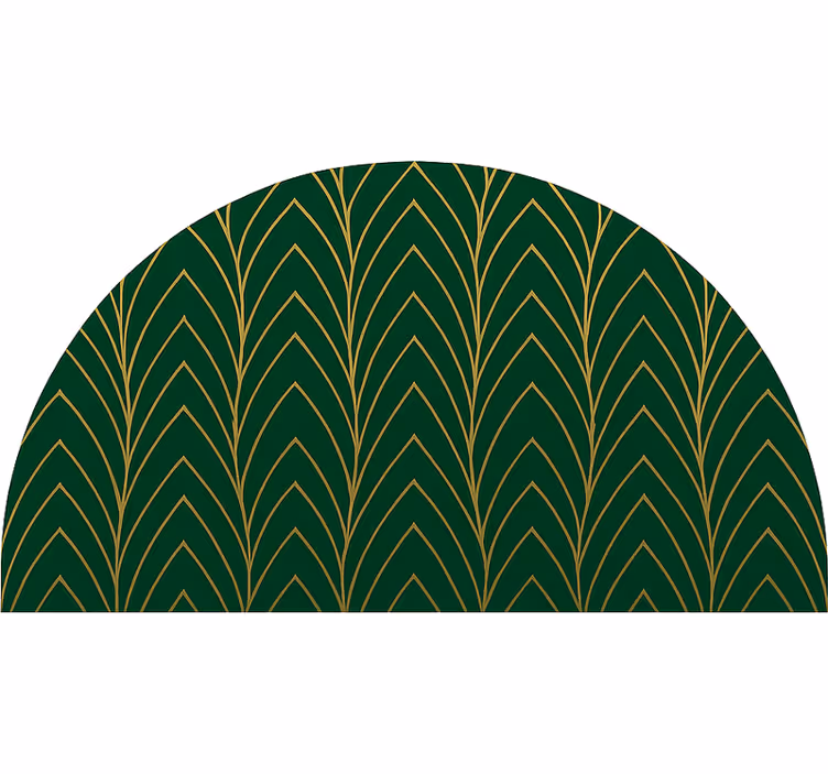 Bedroom roller blind with green and golden leaves - TenStickers