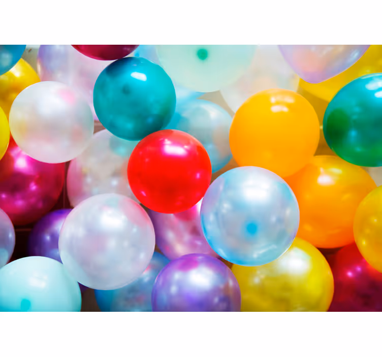 Children room roller blind colorful balloon mural - TenStickers
