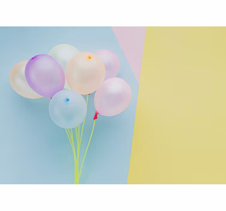 Children room roller blind with modern balloon frame - TenStickers