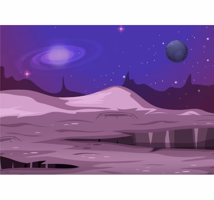 Children room roller blind alien planet landscape - TenStickers