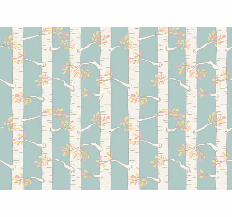 Children room roller blind birch forest scandinavian style - TenStickers