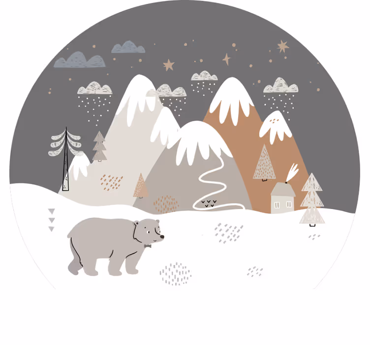 Children room roller blind wild animals scandinavian style - TenStickers