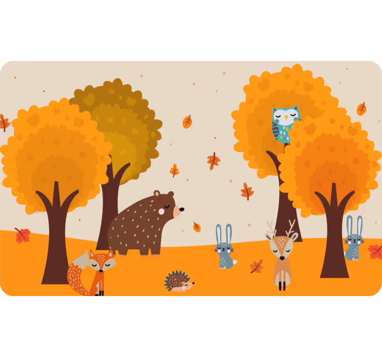 Children room roller blind cute wild animals - TenStickers