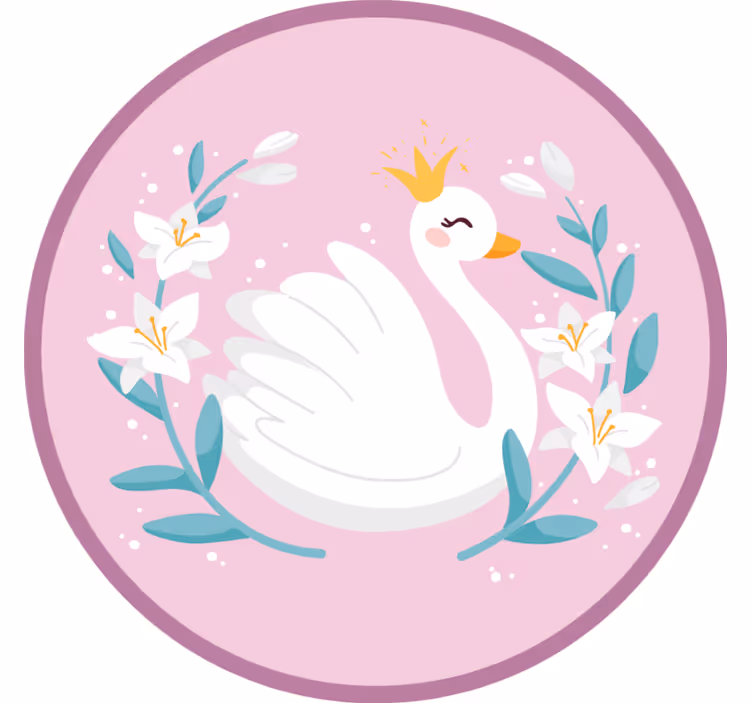 Children room roller blind swan queen - TenStickers