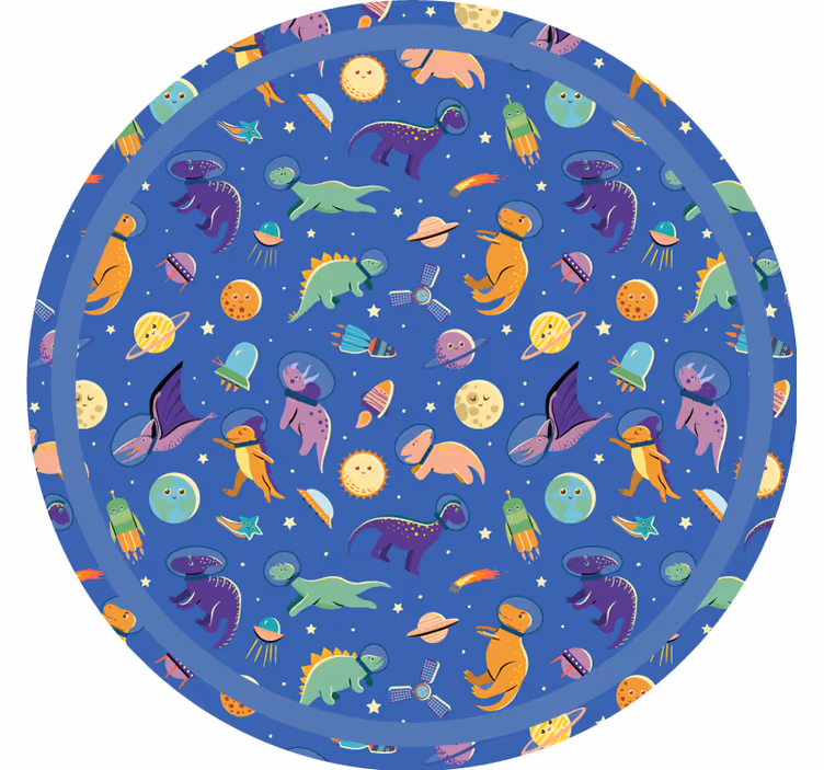 Children room roller blind with dinosaurs in space - TenStickers