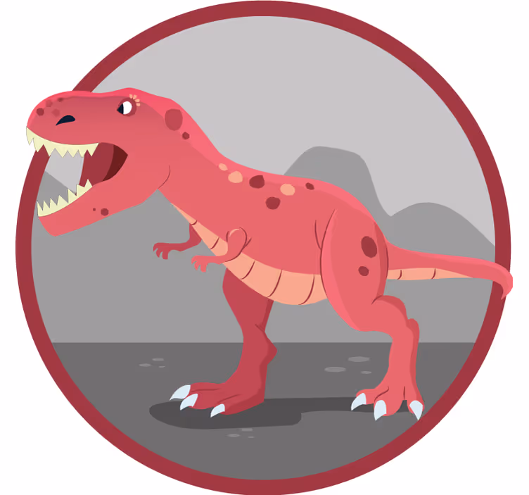 Children room roller blind t-rex roar illustration - TenStickers