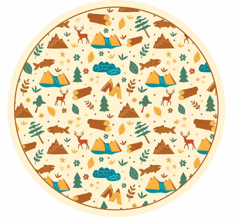 Children room roller blind hand drawn camping adventure - TenStickers