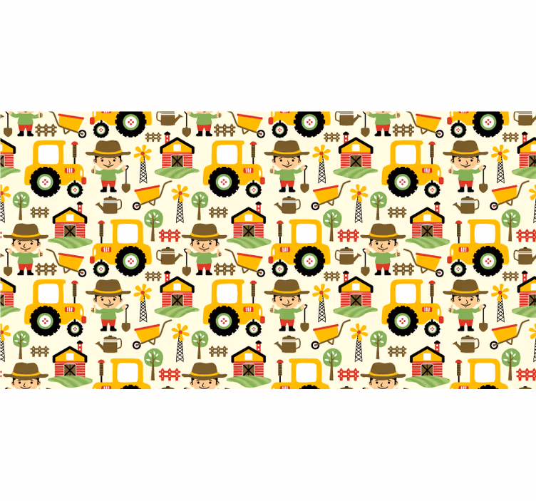 Children room roller blind with colourful tractor design - TenStickers