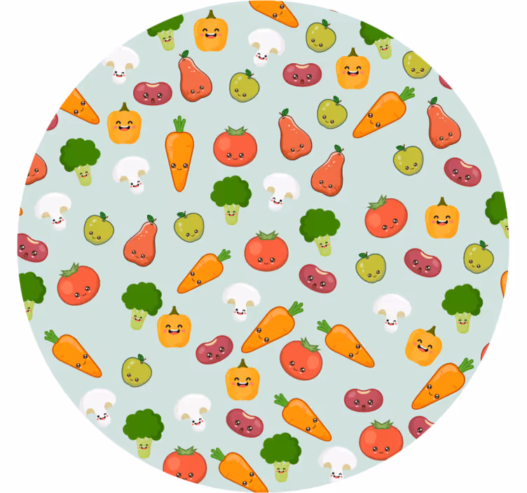 Children room roller blind anime vegetables design - TenStickers
