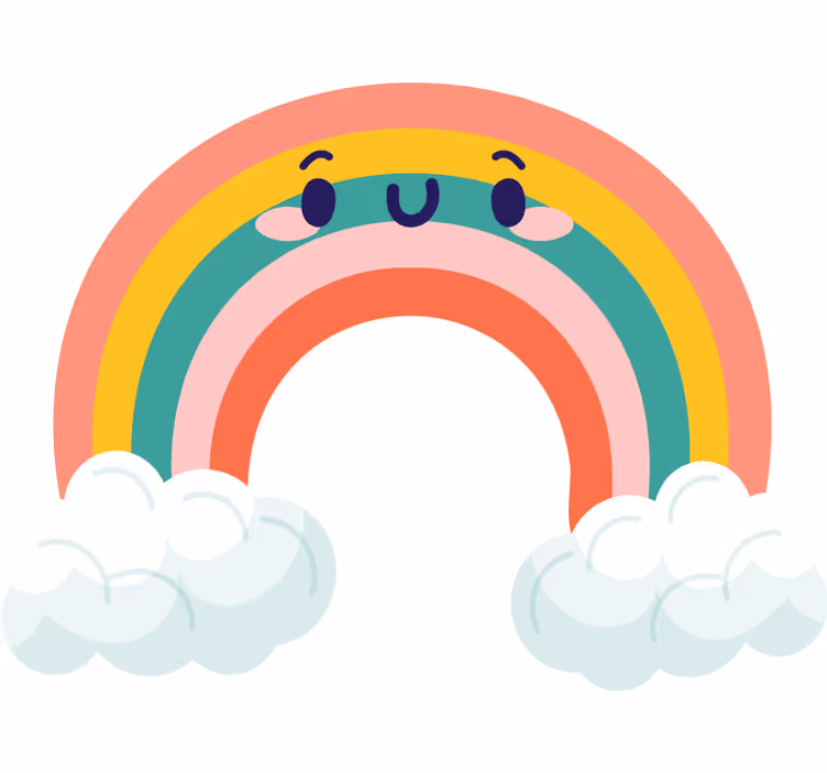 Children room roller blind with cute smiling clouds - TenStickers