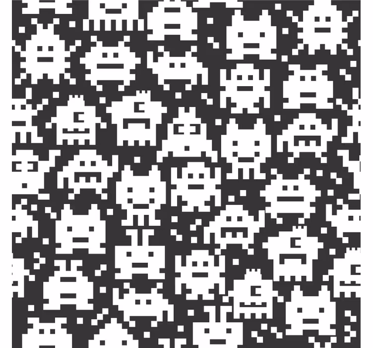 Children room roller blind videogame creatures - TenStickers