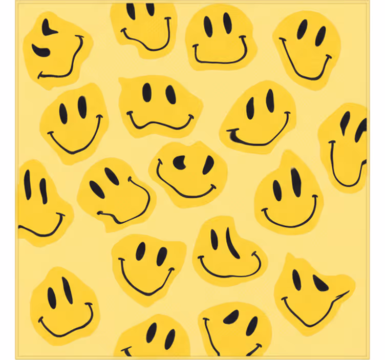 Children room roller blind with quirky smiley faces - TenStickers