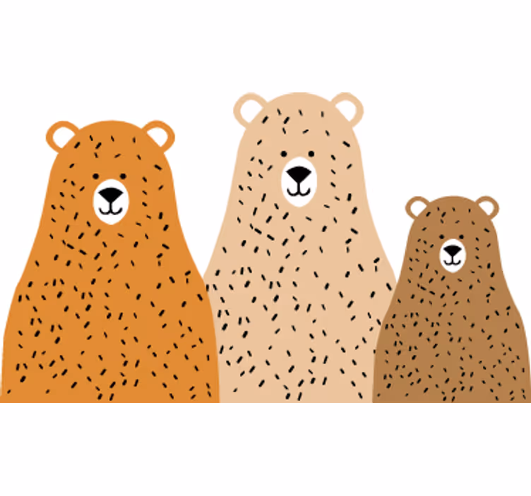 Children room roller blind three bear friends - TenStickers
