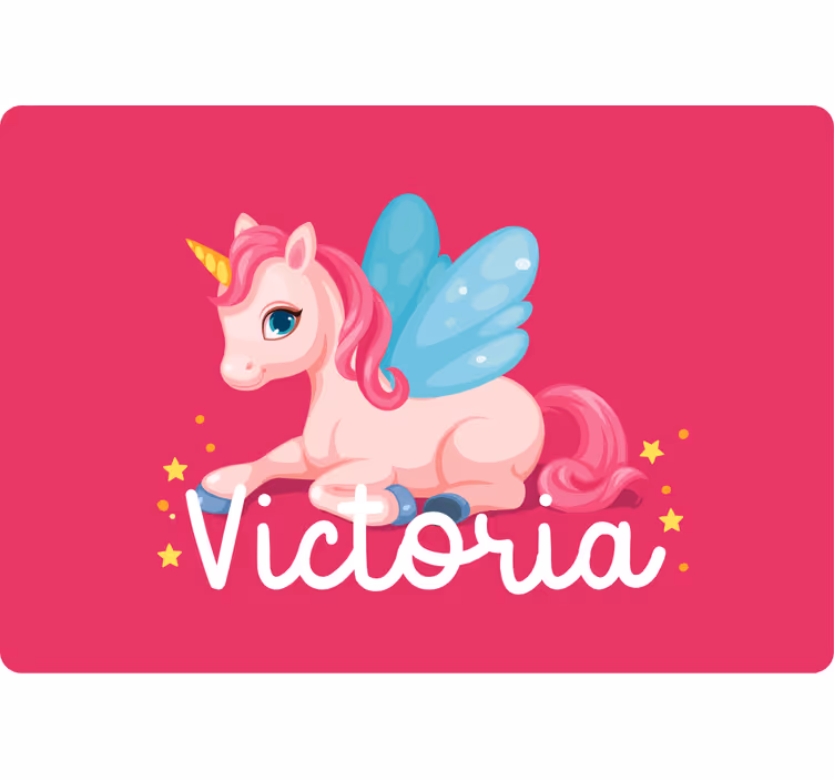 Children room roller blind funny pink happy unicorn - TenStickers