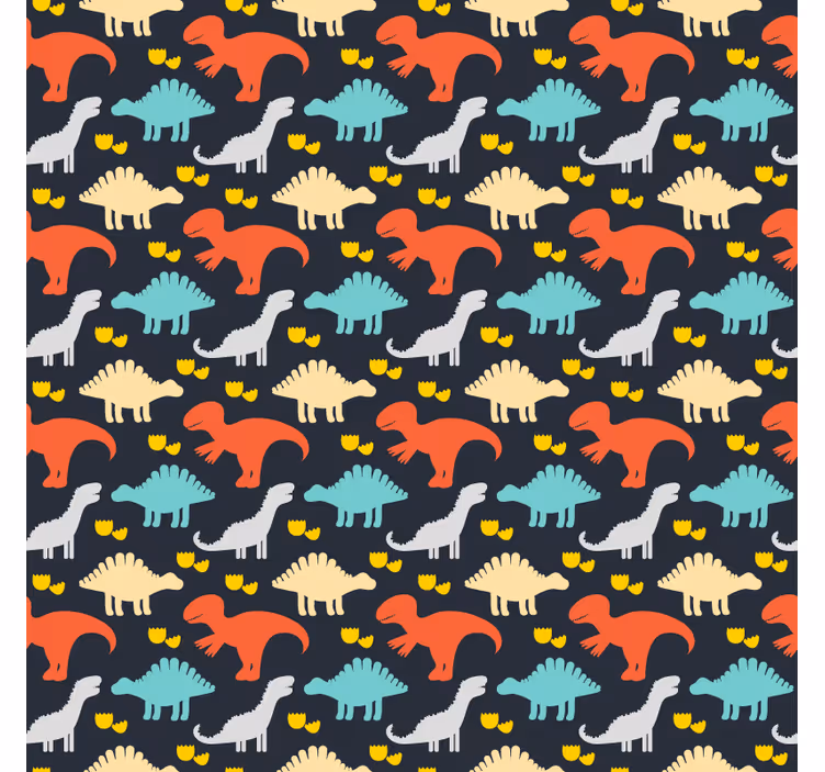 Children room roller blind dinosaur pattern - TenStickers