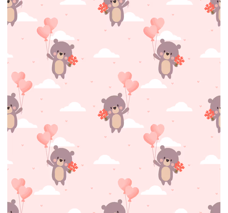 Children room roller blind cuddly bear pattern - TenStickers