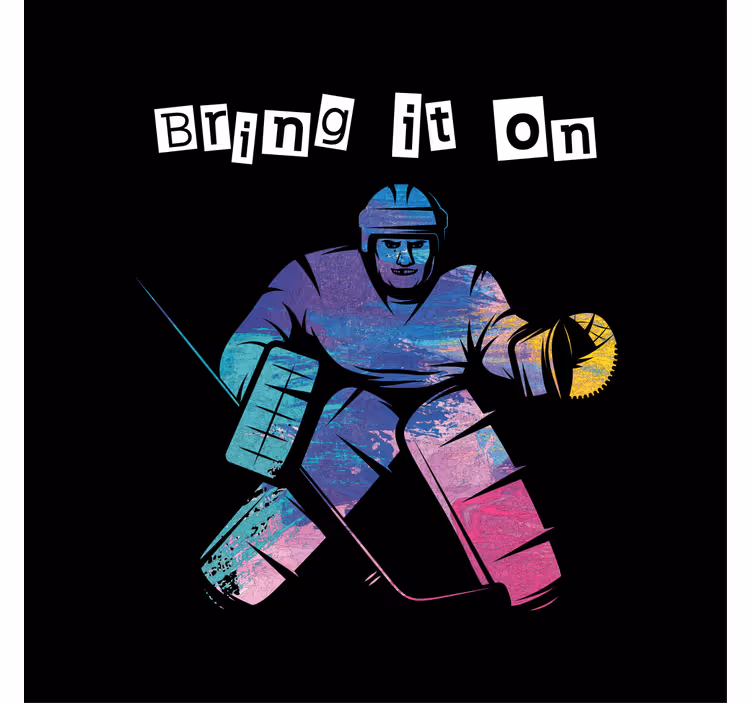 Children room roller blind bring it on ice hockey - TenStickers