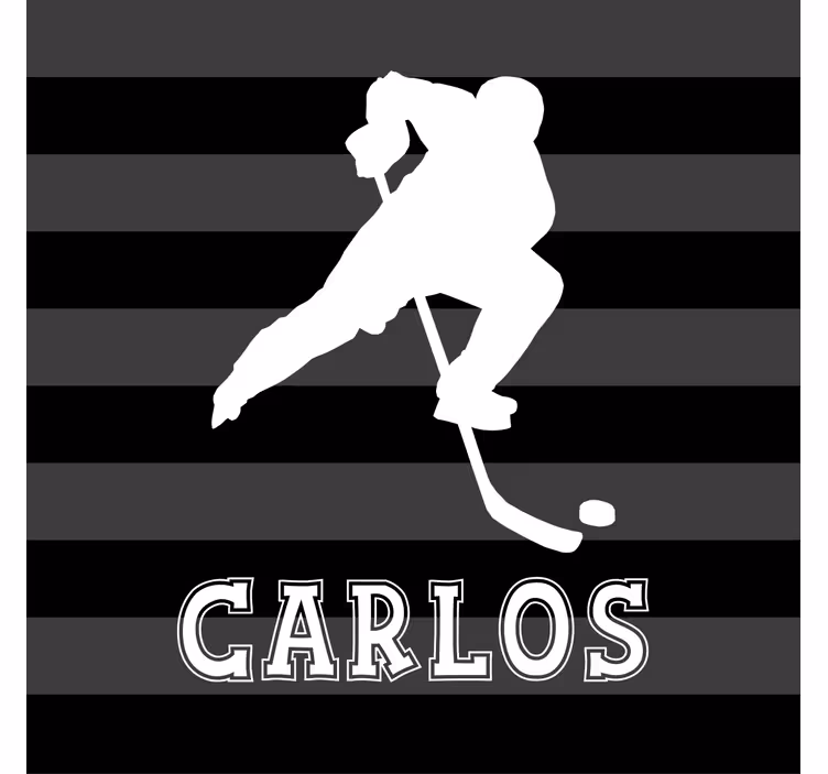 Children room roller blind personalized ice hockey - TenStickers