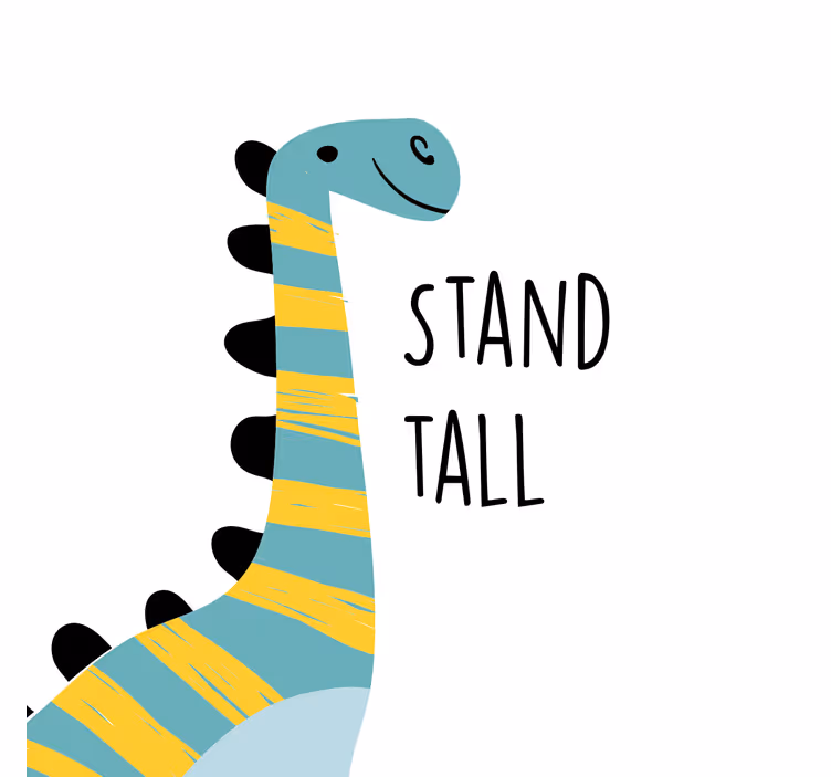 Children room roller blind nordic dinosaur rise high - TenStickers