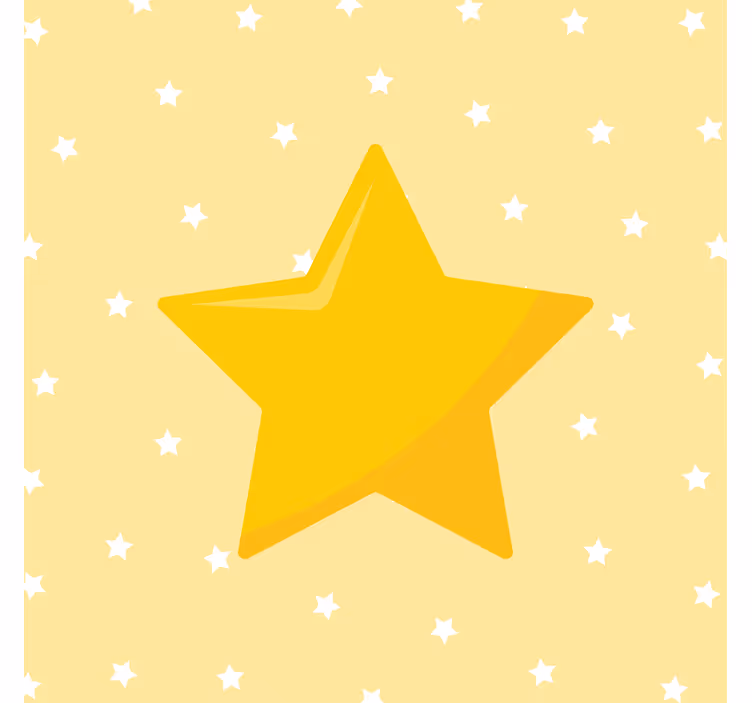 Yellow classic star children room roller blind - TenStickers