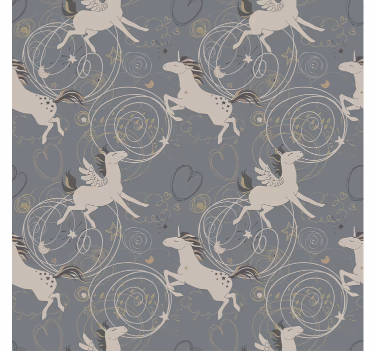 Children room roller blind pegasus unicorns design - TenStickers