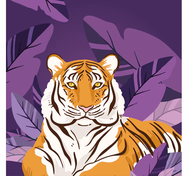 Children room roller blind curious tiger jungle theme - TenStickers