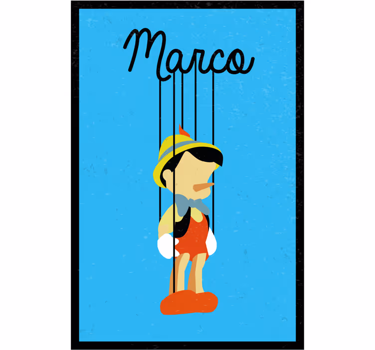 Children room roller blind personalized pinocchio - TenStickers
