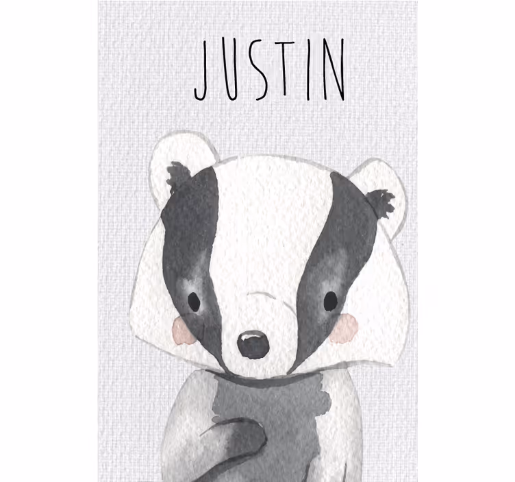 Children room roller blind raccoon - TenStickers